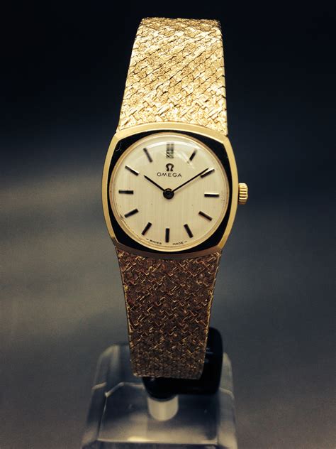 omega 9ct gold ladies watch